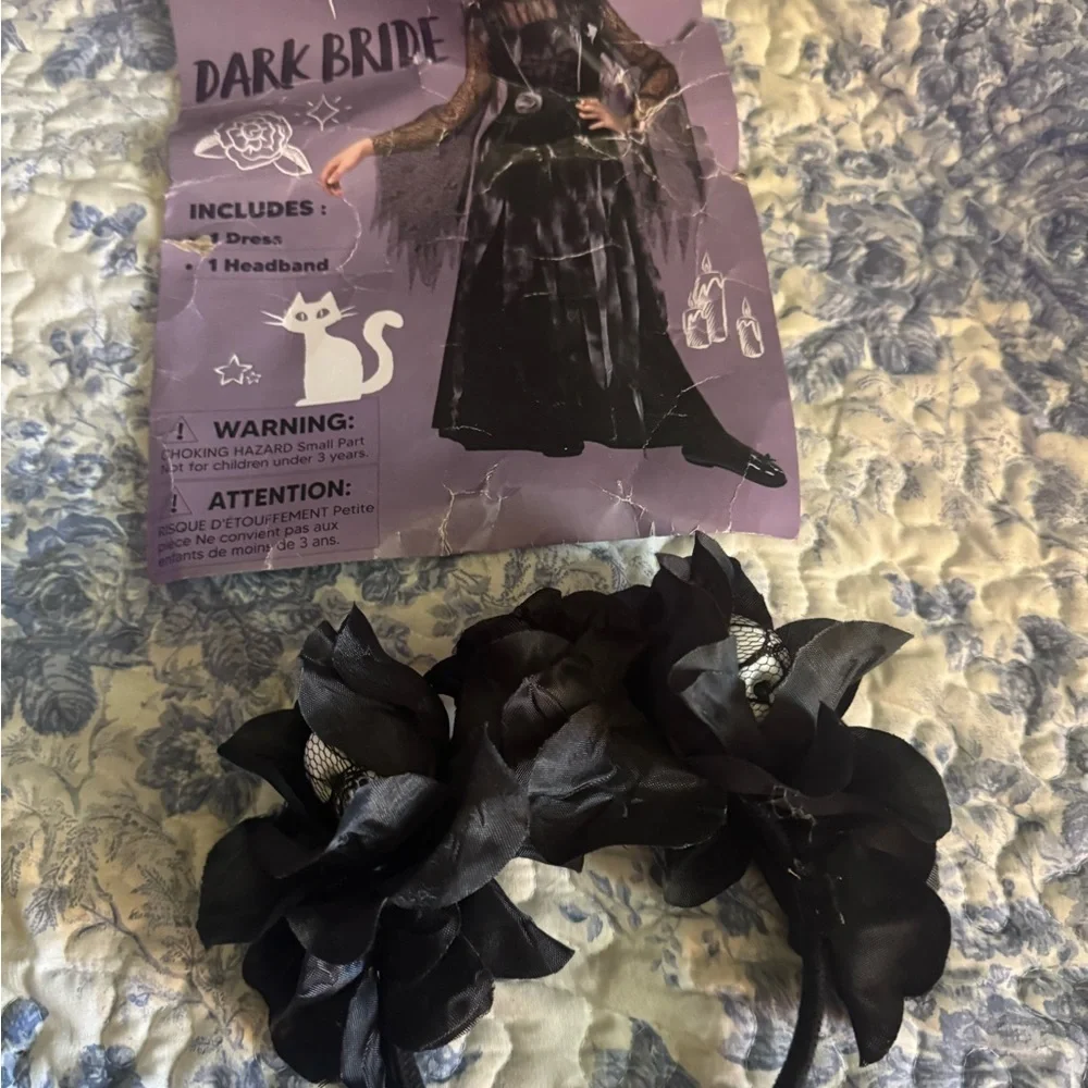 Mystical Black dark Bride  Kids Halloween Costume